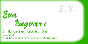 eva ungvari business card